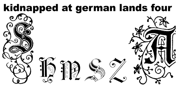 Kidnapped at German Lands Four font